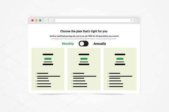 VariDoc Certificate pricing