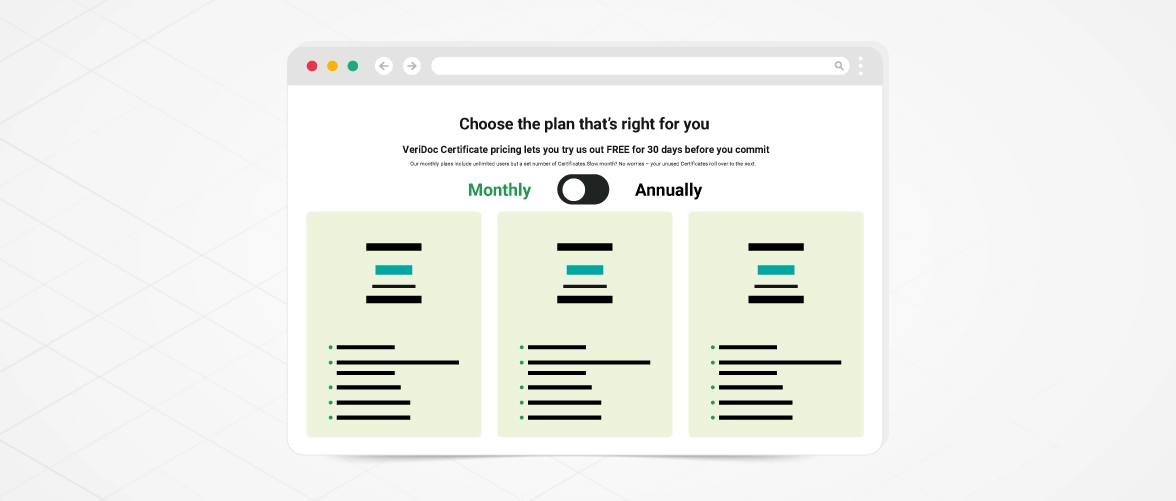 VariDoc Certificate pricing